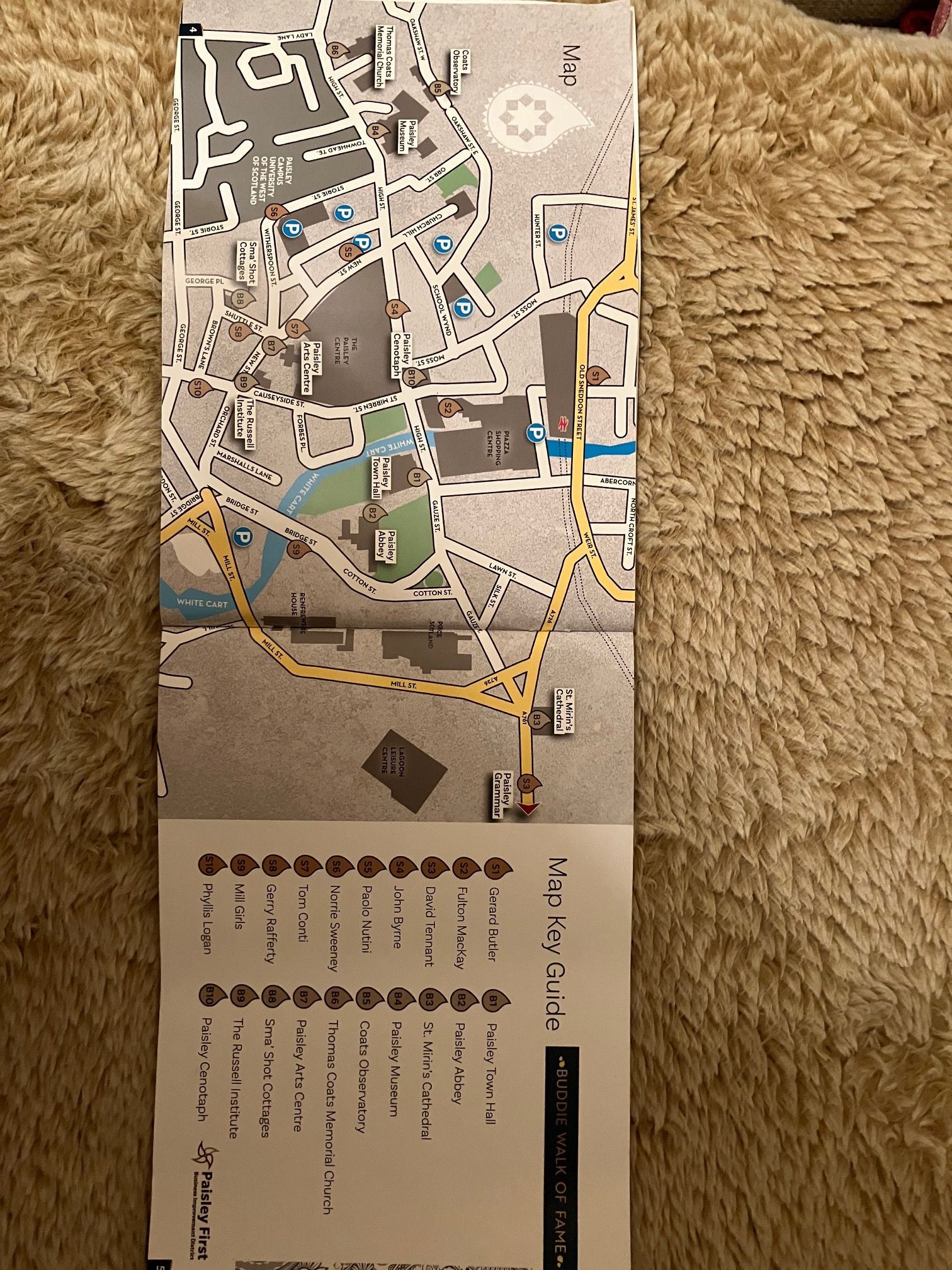 Map and key of walk